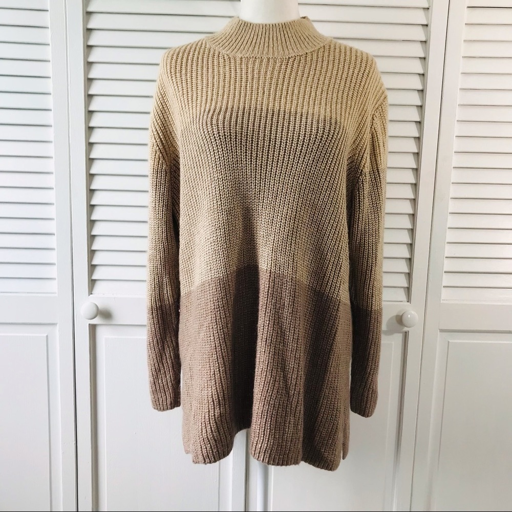 CALVIN KLEIN Tan Brown Sweater Size Extra Large